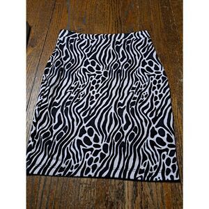 Size 0 ASOS Tan Black Zebra Animal Stripe Mini Micro Skirt